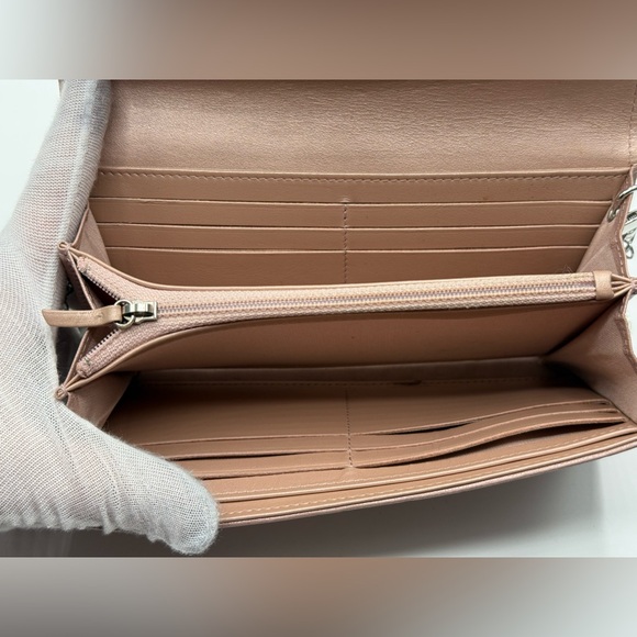 Authentic Chanel Camellia Leather Wallet on Unbranded Added Chain - Picture 5 of 13